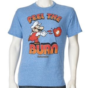 🍄 Nintendo Super Mario Feel The Burn T-Shirt Size Medium - NWT *FREE SHIPPING*